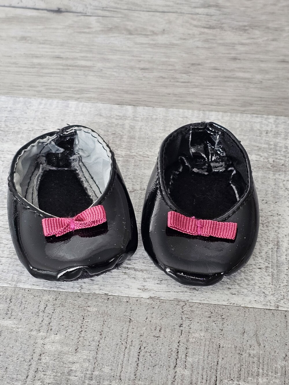 American Girl 18" Doll Retired Maryellen? Black Dress Shoes Pink Bow #72